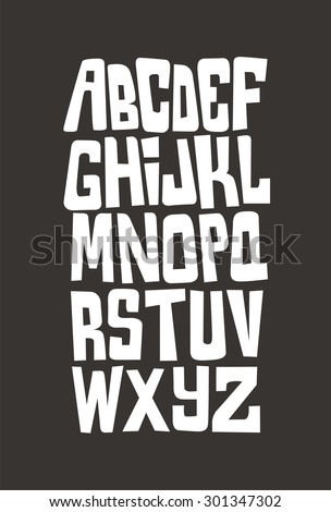 Cartoon comic graffiti font alphabet Vector Cartoon comic graffiti font alphabet Vector