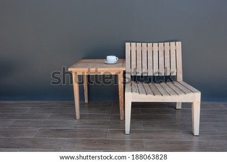 Chairs for leisure time and delicious coffee.