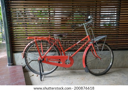 Bicycle Red, for relaxation and health.