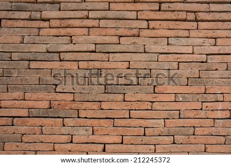Brick wall background and texture,The bricks are old and starting to decay over time.