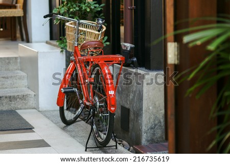 Red Bicycle , for relaxation and health.