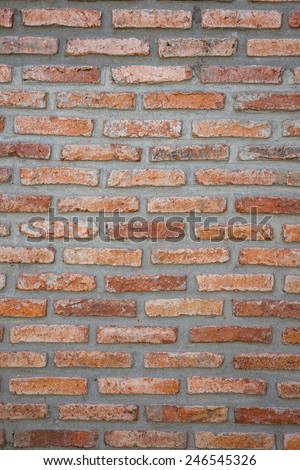 Background texture of brick wall strength.