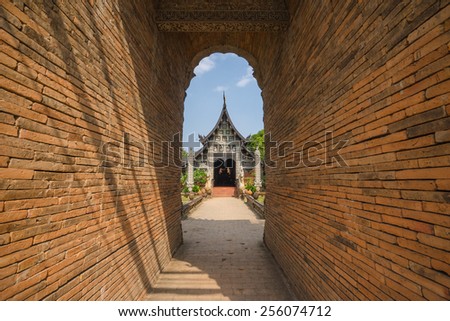 Entrance to the temple, since its construction in the past.