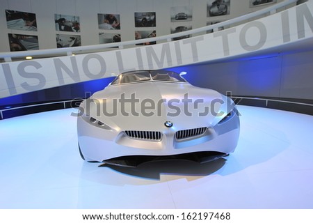 MUNICH - JUNE 8: BMW GINA Light Visionary fabric-skinned concept car on display in BMW Museum on June 8, 2013 in Munich