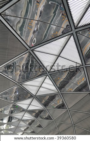 Futuristic and abstract ceiling design
