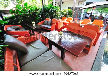 Casual dining area in a park