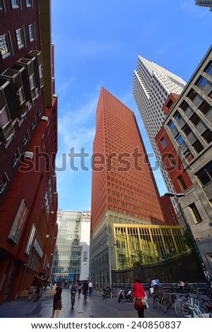 HAGUE - SEPTEMBER 19: Ministry of Security and Justice buildings, taken on September 19, 2014 in Hague, Netherlands