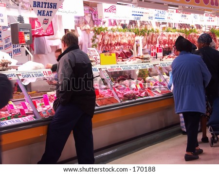 meat market stall