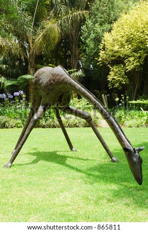 designer african garden complete with sculptured animals