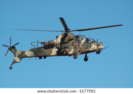 Rooivalk attack helicopter from the South African Air Force