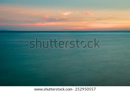 long exposure ocean - turquoise and orange