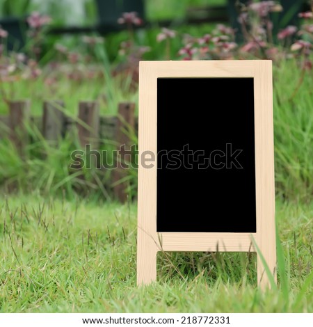 empty Wooden black board (menu board)
