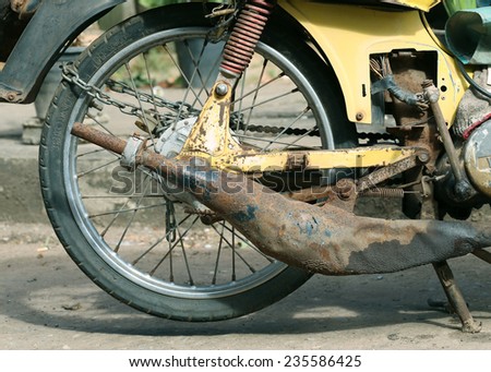 motorcycle exhaust .Vintage motorcycle.Classic Motorcycles