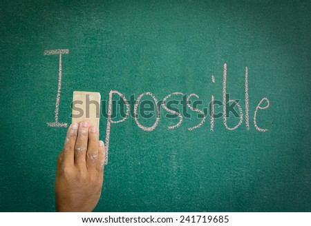 Delete the word impossible letter M on board.