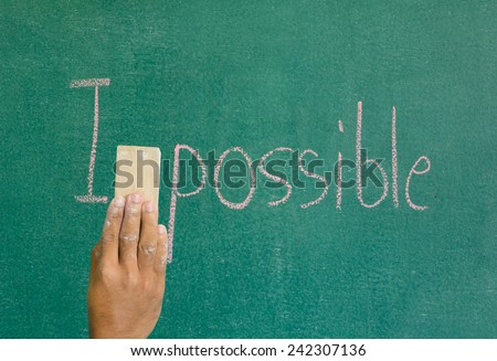 Delete the word impossible letter M on board.