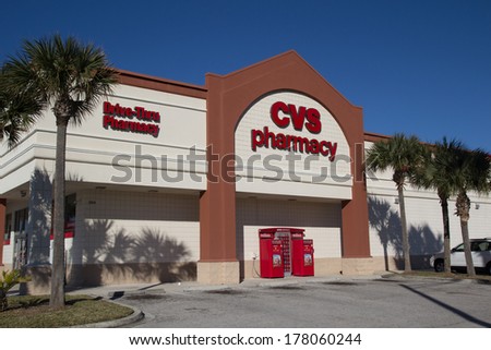 JACKSONVILLE, FL-FEBRUARY 16, 2014: A CVS Pharmacy in Jacksonville. CVS Pharmacy is the largest pharmacy chain in the United States with more than 7,600 stores.