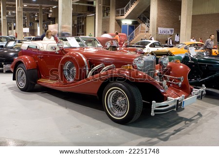 stock photo Valencia Spain October 17 Red Excalibur Classic Car at 