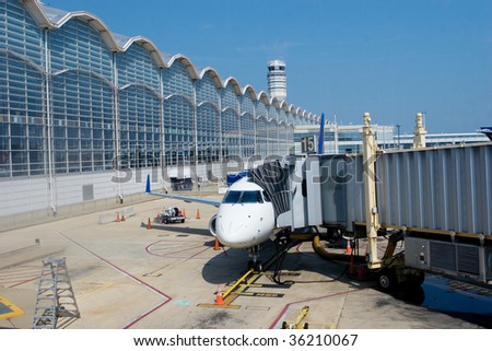 Airplane at the Gate in Ronald Reagan Washington National Airport