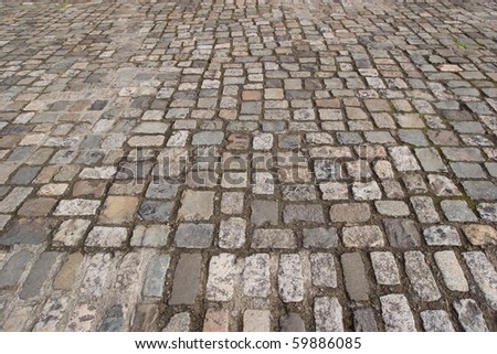 Cobblestone road texture