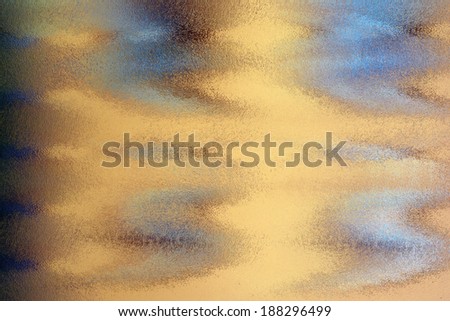 Abstract of stippled glass window pane with ambient colours from outside as background texture