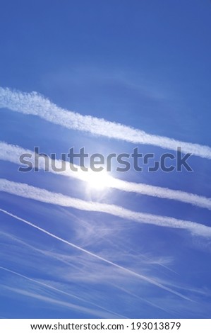 Geo engineering through airplane chemical trails.