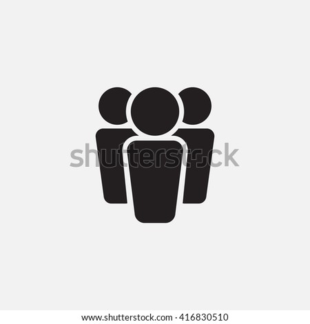 People icon vector, solid logo illustration, pictogram isolated on white