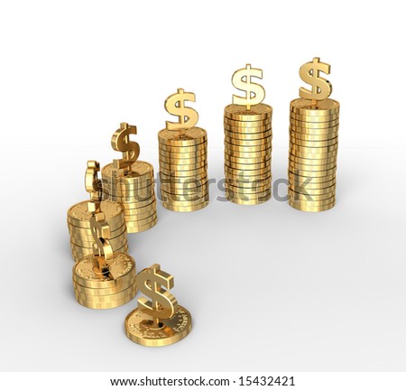 pics of money stacks. render of money stacks on