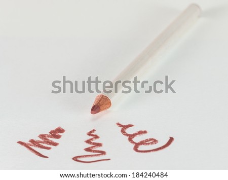 Cosmetics - burgundy lip liner pencil