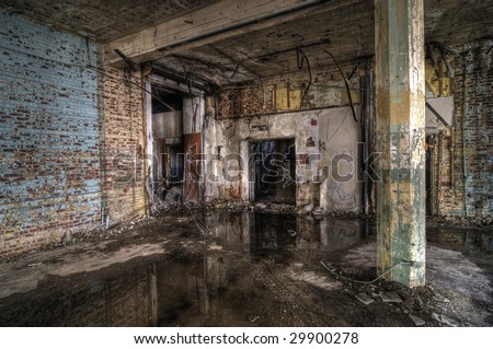 stock photo Colorful Abandoned Factory