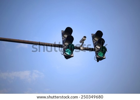 CCTV cameras on the red light