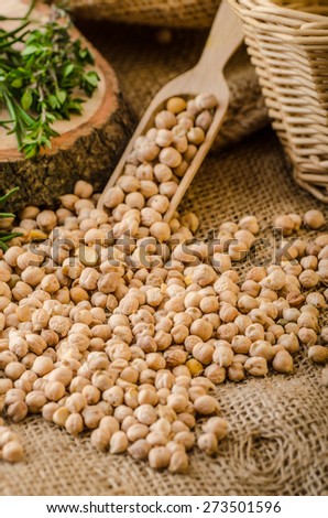 Raw and healthy chickpeas, Simple but delicious legume used in Middle Eastern cuisine