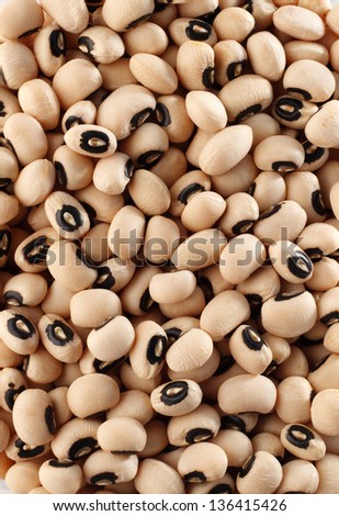 full frame of the Dried black-eyed beans