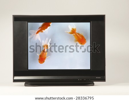 A High-definition Television with clipping path