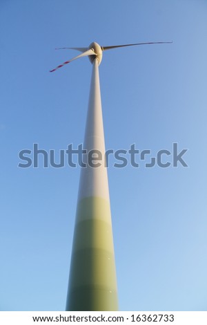Single wind turbine. Alternative energy source.