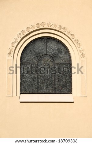 Rounded window in a church