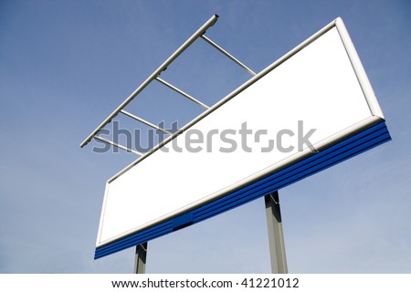 Blank billboard on blue sky ready for your advertisement