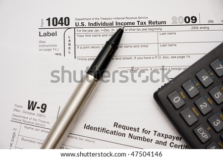 Filling up tax form 1040 for year 2009