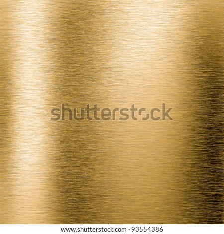 Brushed gold metal background or texture