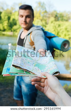 couple goes hiking, forest, recreation, love, active lifestyle