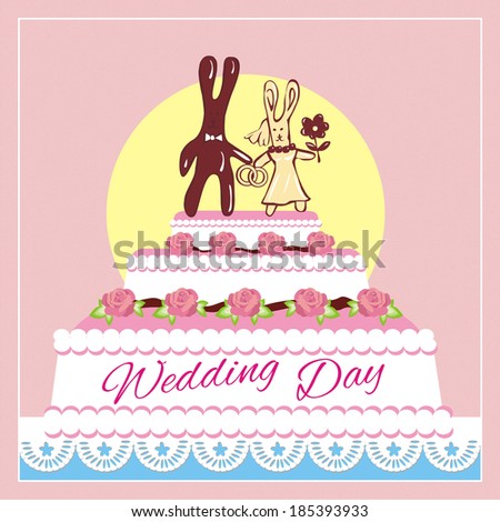 Wedding cake for Wedding invitations