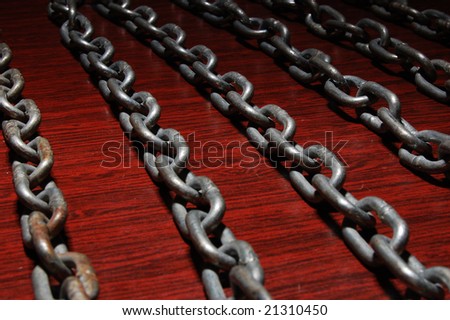 Close view of links in a chain