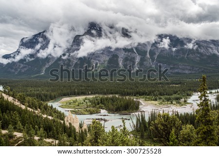 Canadian Landscape. The Canadian Rockies have numerous high peaks and ranges. Banff National Park