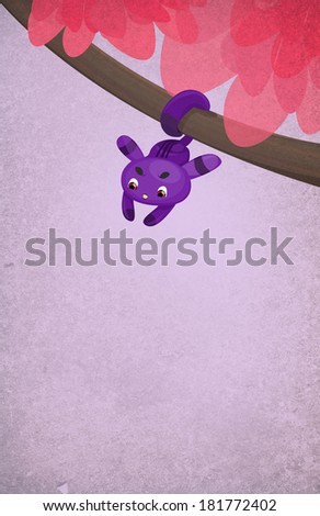 Purple Monkey Poster