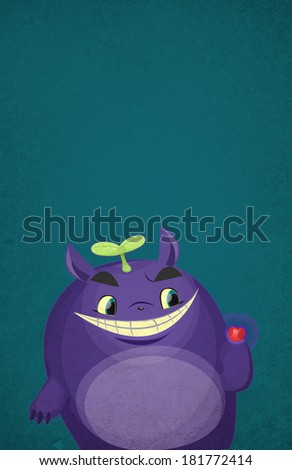 Purple Monster Poster