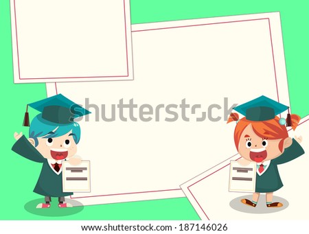 Graduation Card - Irish and Akito happy jump