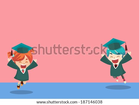 Graduation Card - Irish and Akito Happy Jump