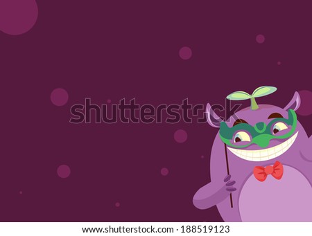 Party Card - Purple With Mask