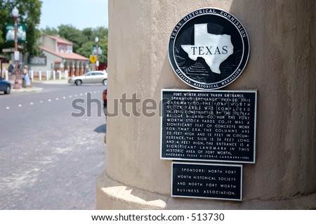 Sign by Entrance to the Fort Worth Stock Yards in Texas