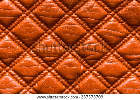 Quilted leather close up