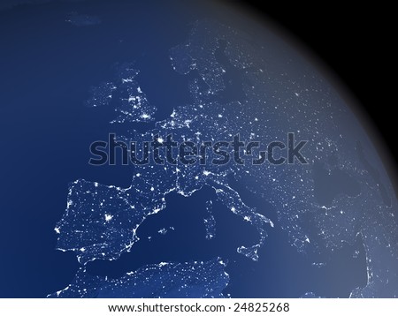 Earth+from+space+night